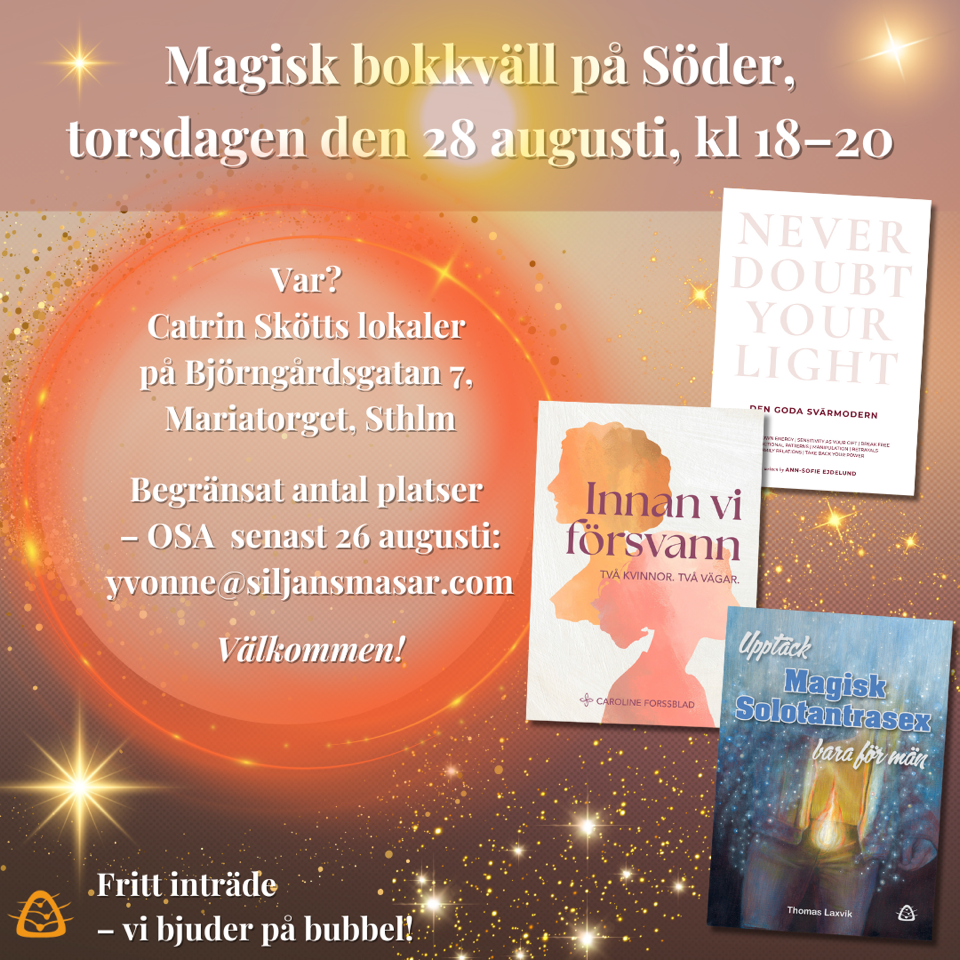Magisk bokkväll på Söder 28/8 kl. 18-20