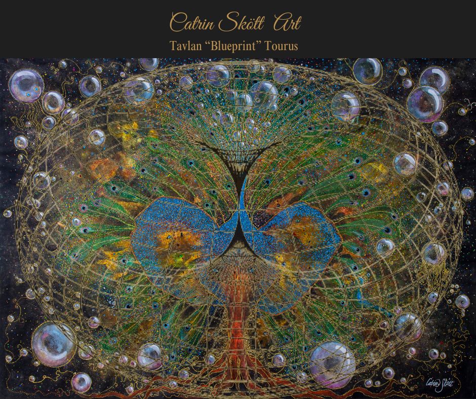 Plaid with motifs from the painting "Blueprint"