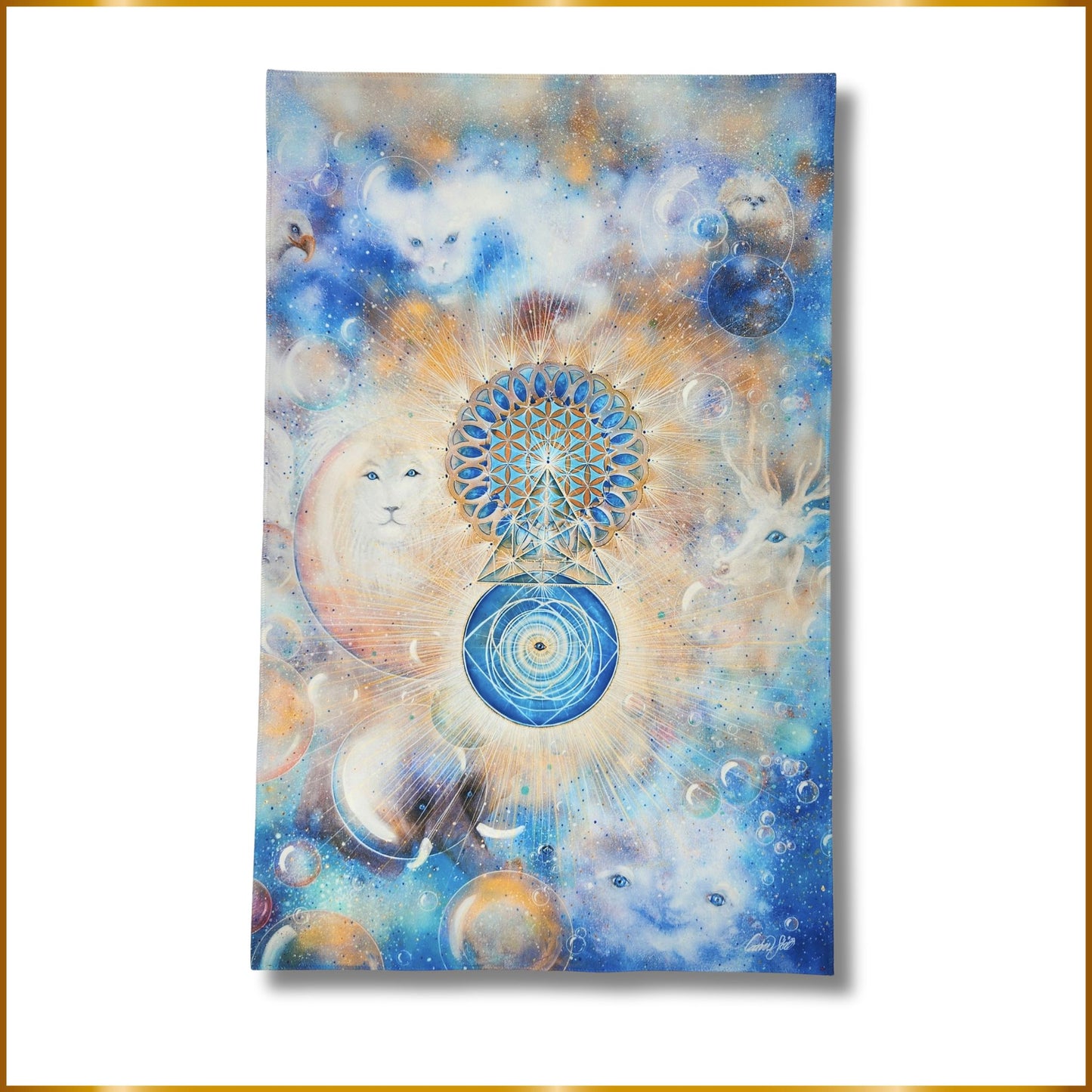 Matta med motivet "Blueprint"