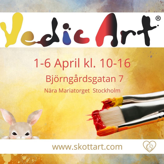 Vedic Art course 6 Days SEK 5900. New Studio at Björngårdsgatan 7.
