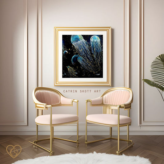 Cosmic beings in eternal dance-Fine Art print- NEW