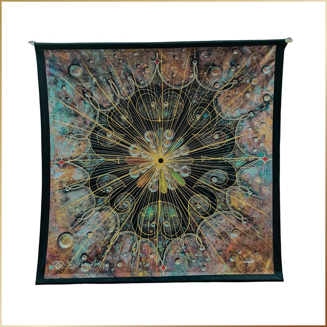 Meditation/Yoga fabric banner Rays of Love