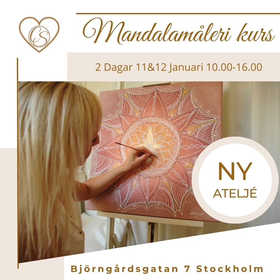 Måla din egen nyårs mandala, 11&12/1  Kl .10.00-16.00. 2800 kr