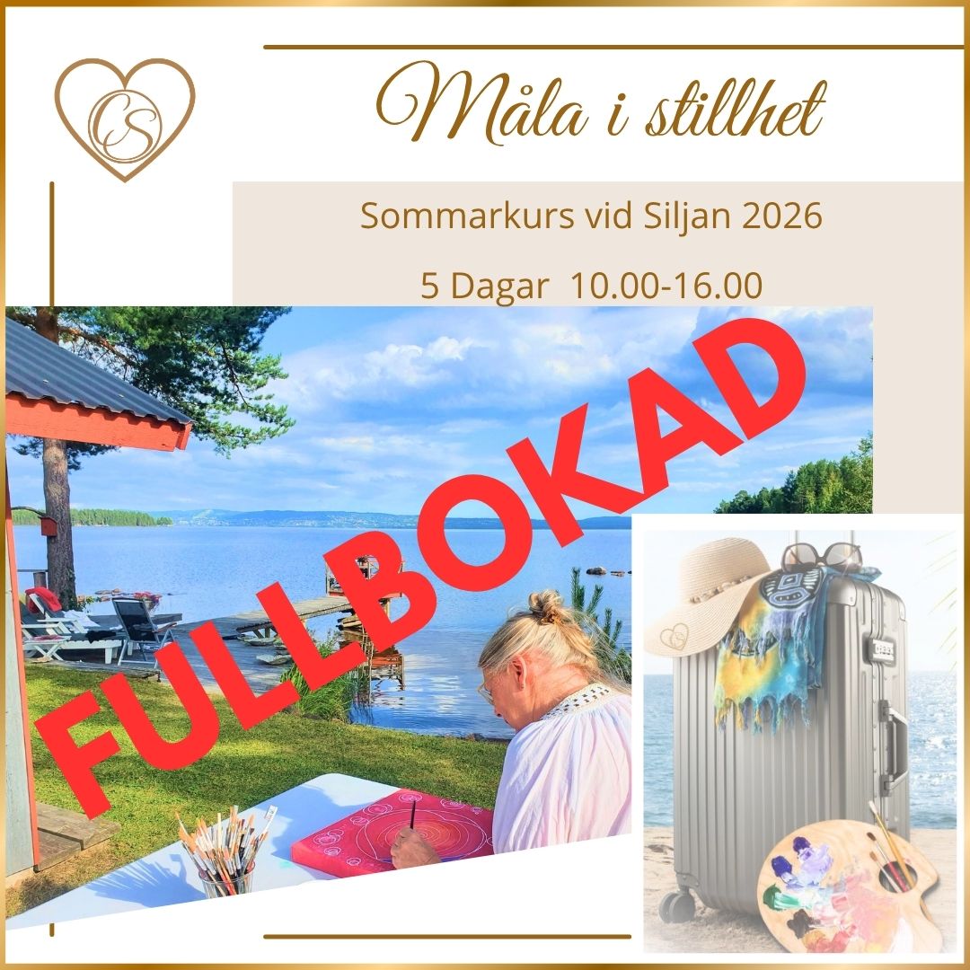 Välkommen till en unik upplevelse för själen – måla i stillhet vid Siljan 5 dagar: kurs 6500 kr. 3/8-7/8