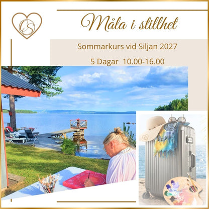 Välkommen till en unik upplevelse för själen – måla i stillhet vid Siljan 5 dagar: kurs 6500 kr. 26-30 juli