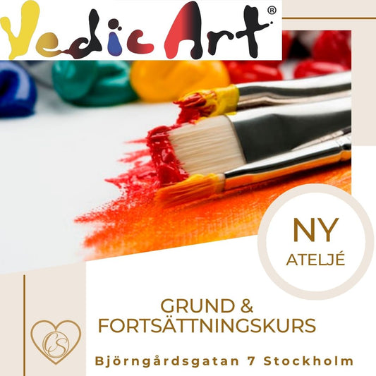 Vedic Art kurs  6 Dagar 5500 kr. Ny Ateljé på Björngårdsgatan 7.