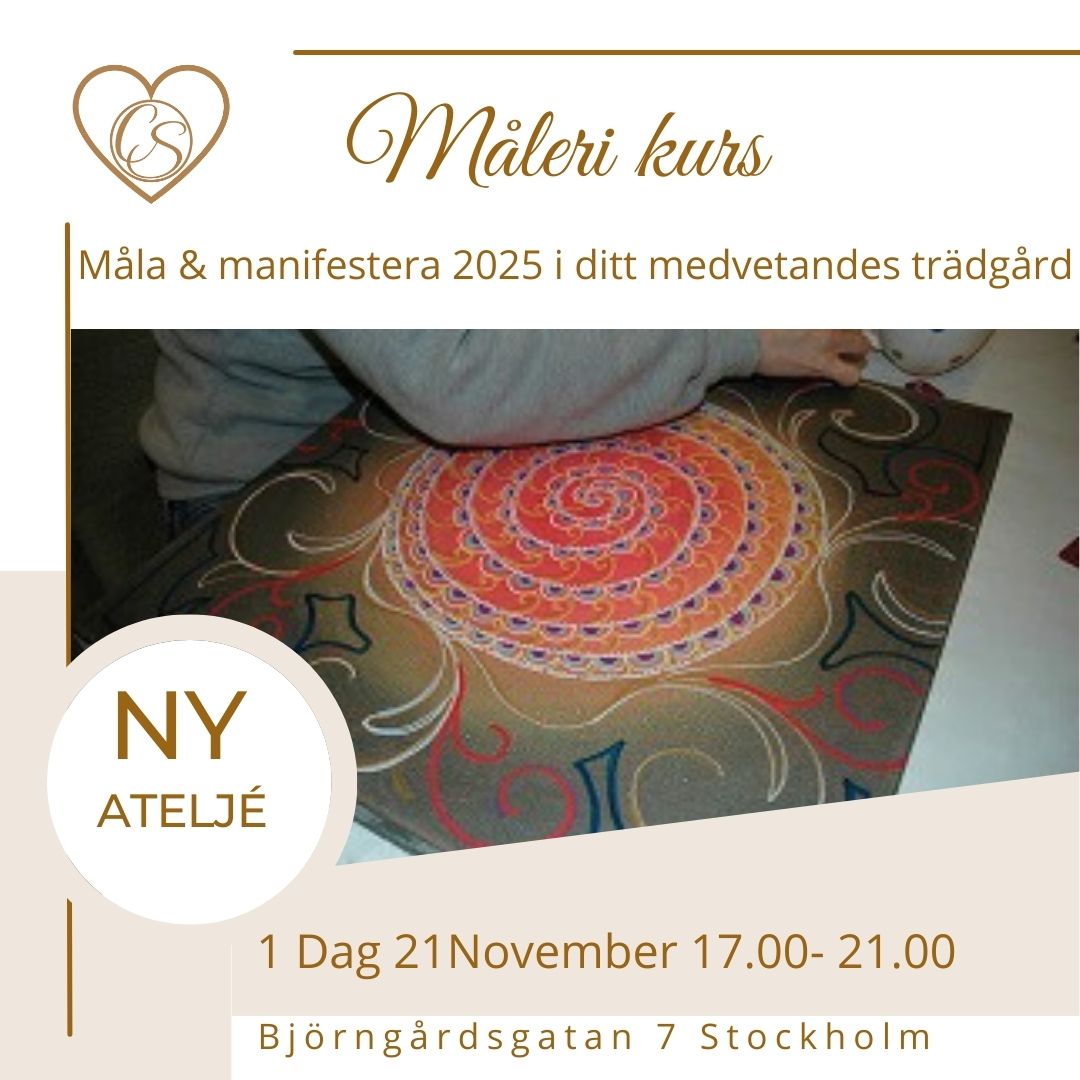 Måla & manifestera 2025 i ditt medvetandes trädgård 22/11  kl. 17.00-20.00