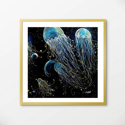 Cosmic beings in eternal dance-Fine Art print- NEW