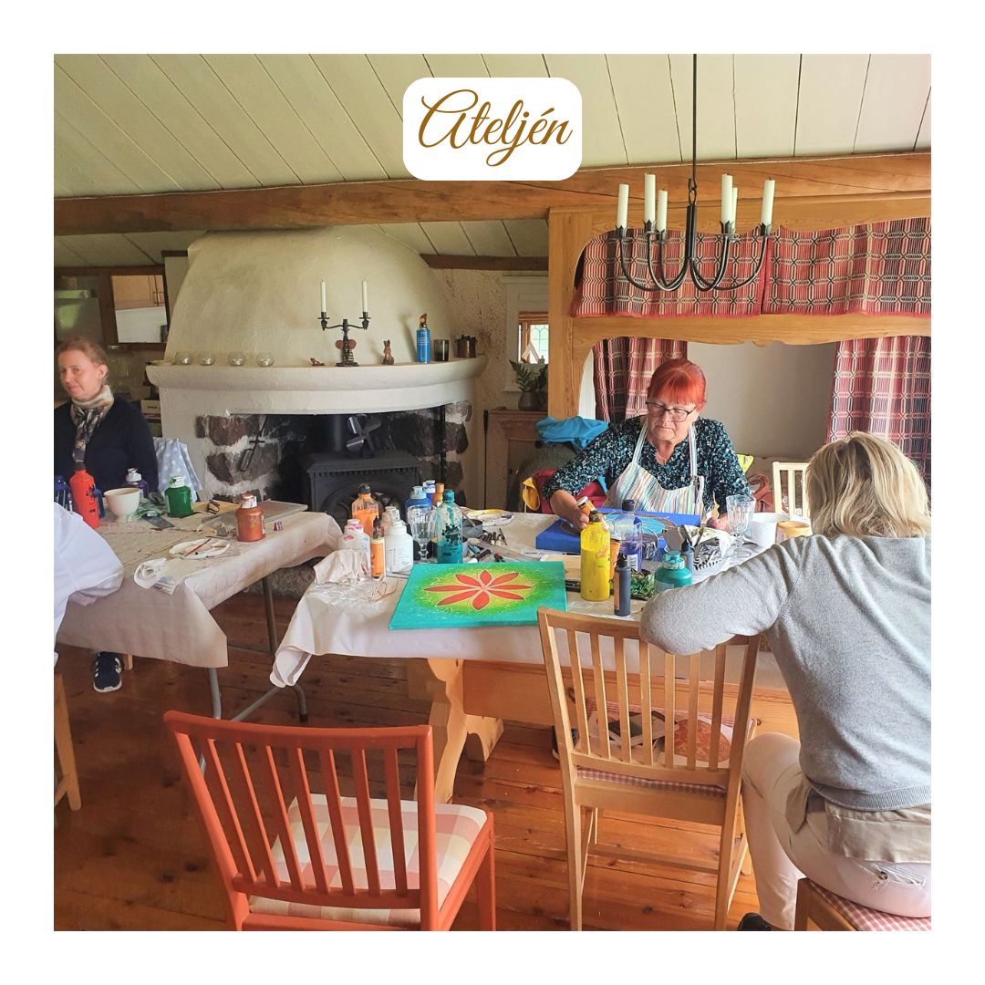 Välkommen till en unik upplevelse för själen – måla i stillhet vid Siljan 5 dagar: kurs 6500 kr. 3-7/8